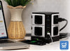BESTEK Multipresa Ciabatta Elettrica Verticale a 8 Prese Schuko (a due spine) e 6 Porte USB con Interruttore Indipendente, 1500J di Protezione