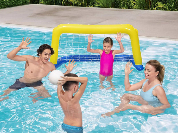 Bestway Porta Galleggiante Piscina Water Polo con Palla Blu -Giallo Rete Pallanuoto Porta Pallone Gonfiabile Valvola Sicurezza Bestway Gioco per Piscine Accessori piscina Sicily Pool - Acireale, Commerciovirtuoso.it