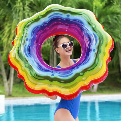 Bestway Salvagente Ciambella Gonfiabile Rainbow Arcobaleno Piscina Nuoto Mare Giochi e giocattoli/Sport e giochi all'aperto/Giochi aquatici e piscine per bambini/Canotti e gonfiabili galleggianti Trade Shop italia - Napoli, Commerciovirtuoso.it