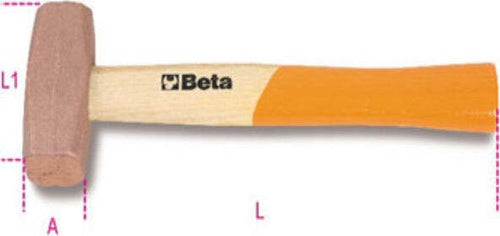 BETA---1385N/1000-MAZZUOLA-CON-TESTA-DI-RAME-E-MANICO-IN-LEGNO