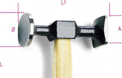 BETA---MARTELLO-CARROZZIERE-CON-TESTE-PIANE-TONDA-E-QUADRA-MANICO-IN-LEGNO