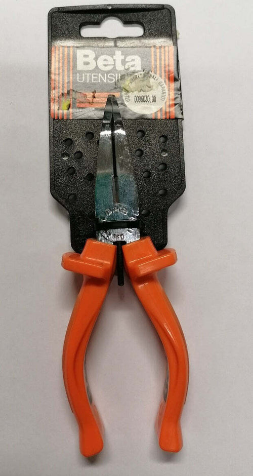 BETA-1164/160---PINZE-A-BECCHI-PIATTI-LUNGHISSIMI-PIEGATI-ZIGRINATI-MANICO-ARANCIO-160MM