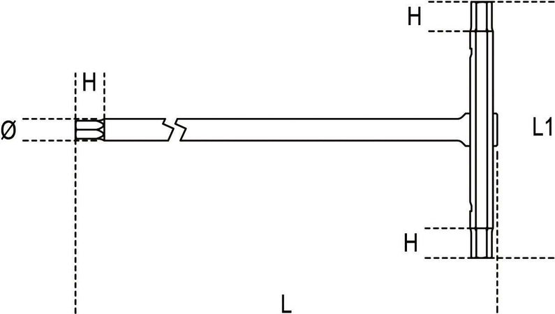 Beta-951-MM.5-Chiave-a-T,-Maschio,-Esagonale,-5-mm