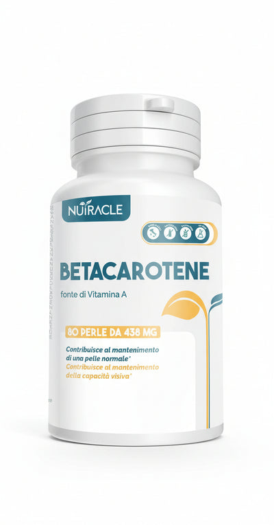 Betacarotene Nutracle 80 Perle Da 438 Mg | Integratore Per Abbronzatura Forte | Sostegno Per La Vista Alta Concentrazione Di Pro Vitamina A Salute e cura della persona/Vitamine minerali e integratori/Antiossidanti/Beta carotene MyLab Nutrition - Roma, Commerciovirtuoso.it