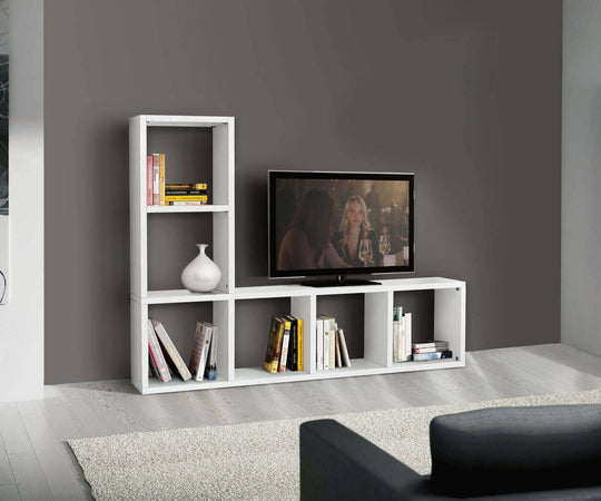 BEVERLY---mobile-porta-tv-moderno-in-legno-frassinato-175x30x132-Bianco-Milani-Home