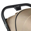 JANE' Passeggino CLAP - colore DESERT - con telaio in alluminio robusto, chiusura automatica e compatta, dimensioni adatte alle cabine degli aerei, adatto dalla nascita fino a 26 kg, con sospensioni su 4 ruote e finiture in similpelle