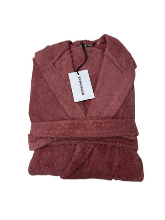 Accappatoio Lounge OP Borbonese con Cappuccio – 100% Spugna di Cotone Made in Italy