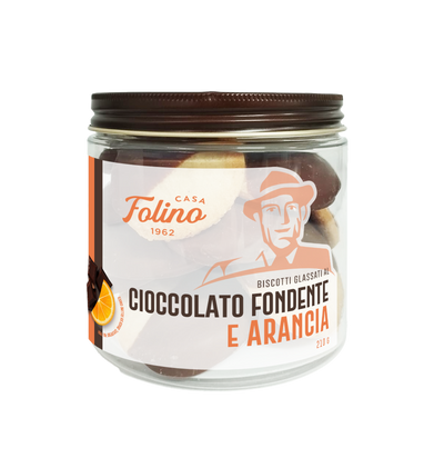 Biscotti al cioccolato fondente ed arancia 210gr