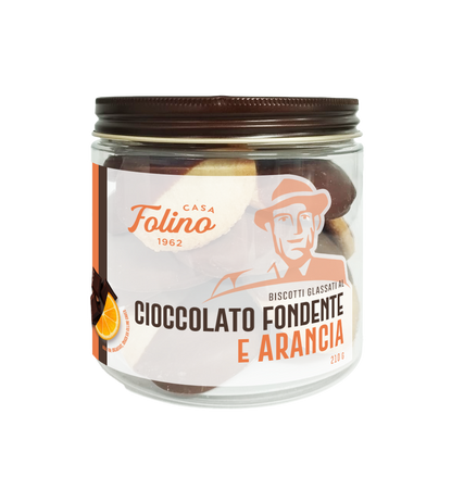 Biscotti al cioccolato fondente ed arancia 210gr