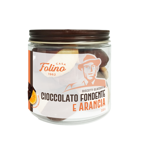 Biscotti al cioccolato fondente ed arancia 210gr