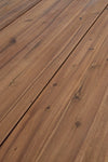 Tavolo fisso Oslo in legno di Acacia con piedi in metallo da giardino