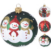 12 palline per albero di natale in vetro con Glitter da Ø 8 cm pendaglio decorato