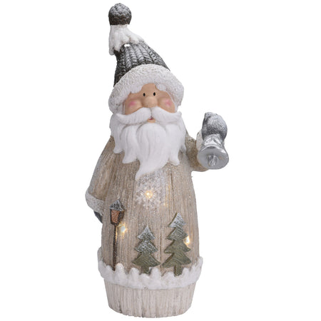 Statuina Natalizia in poliresina decorazione natalizia con led h 60 cm