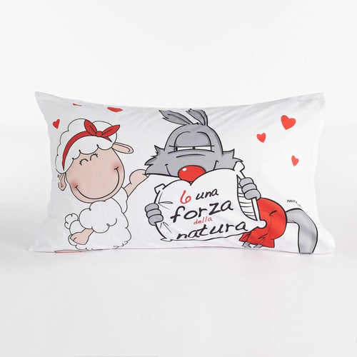 Happy People Fanta Federe 50x80cm Stampata Messaggi Forza della Natura D15 - Passarelli Biancheria