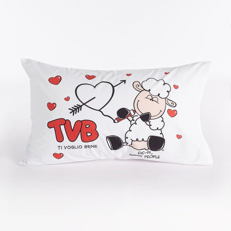 Happy People Fanta Federe 50x80cm Stampata Messaggi Ti Voglio Bene D15 - Passarelli Biancheria