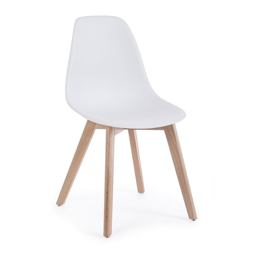 Sedia System con gambe in legno di faggio, per arredo interno 51,5 x 46,5 x h 86 cm