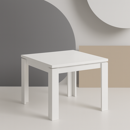 Tavolo "Regulus" con struttura stabile in legno MDF per arredo interno 90/180 x 90 x h 76 cm