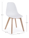 Sedia System con gambe in legno di faggio, per arredo interno 51,5 x 46,5 x h 86 cm