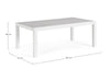 Tavolo Kledi piano in ceramica, struttura in alluminio per esterno da 120 x 70 cm