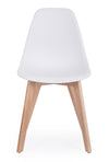 Sedia System con gambe in legno di faggio, per arredo interno 51,5 x 46,5 x h 86 cm