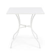 Tavolino quadrato Kelsie con struttura in acciaio, finitura opaca, per esterno
