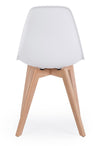 Sedia System con gambe in legno di faggio, per arredo interno 51,5 x 46,5 x h 86 cm