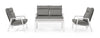 Tavolo Kledi piano in ceramica, struttura in alluminio per esterno da 120 x 70 cm