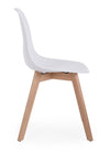 Sedia System con gambe in legno di faggio, per arredo interno 51,5 x 46,5 x h 86 cm