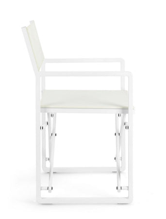 Sedia da regista "Konnor" struttura in alluminio, seduta in textilene, ideale per giardino
