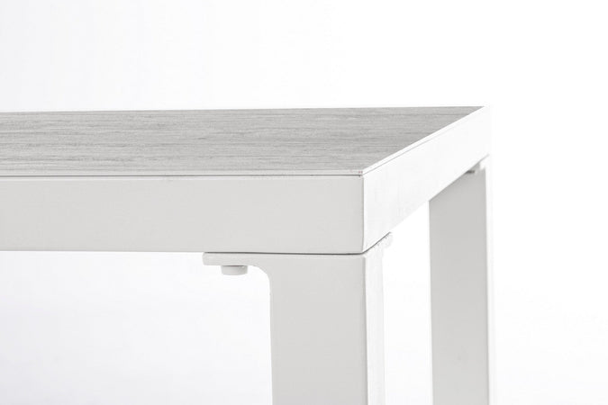 Tavolo "Kledi" piano in ceramica, struttura in alluminio per esterno da 120 x 70 cm