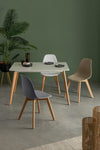 Sedia System con gambe in legno di faggio, per arredo interno 51,5 x 46,5 x h 86 cm