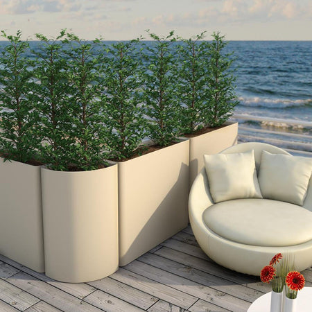 Vaso ''Corner'' in plastica angolare, indoor e outdoor per fiori e piante