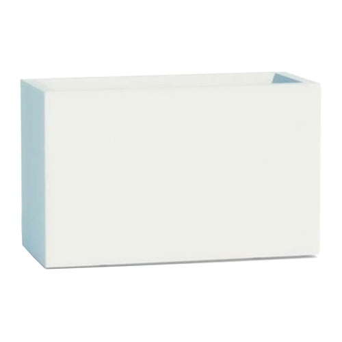 Vaso Cromia Flowerpot rettangolare decorazione tinta unita in resina Made in Italy