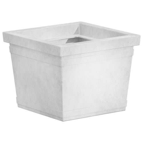 Vaso Quadro Liscio quadrato in resina per piante e fiori Made in Italy