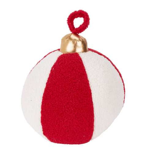 Cuscino pallina di natale con gancio per decorazione ambiente Ø 23 cm