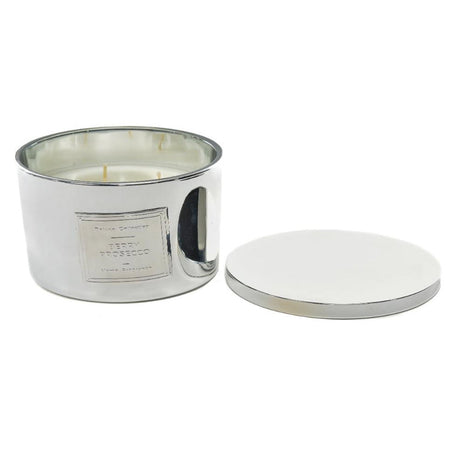 Candela lingotto in vetro con coperchio decorazione ambiente