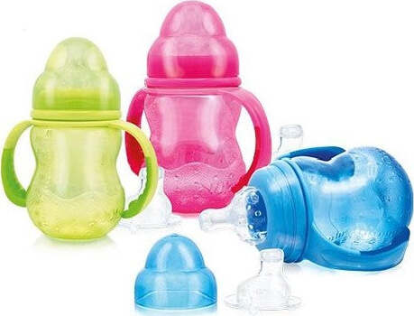Biberon-Nuby-ID1107-presa-facile-0m+-240-ml-Assortito