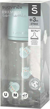 Biberon-Suavinex-Bonhomia-Plastica-Sil.-SX-PRO-270-ml-Civetta---Vari-Colori