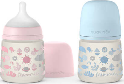 Biberon Suavinex Memories 150 ml Azzurro Prima infanzia/Allattamento e pappa/Allattamento con biberon/Biberon/Biberon in plastica La Casa Del Bebè - Napoli, Commerciovirtuoso.it
