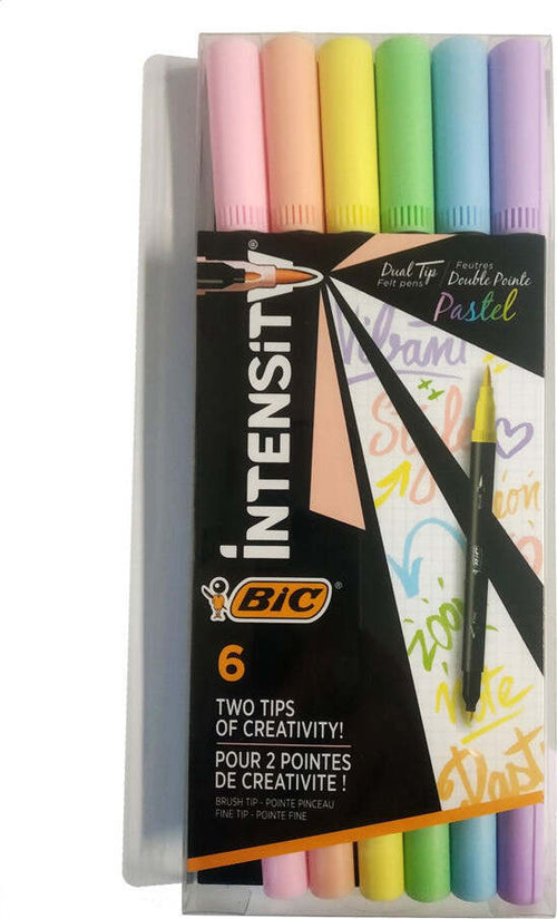 Bic-Intensity-dual-tip-brush-pastel-6pz