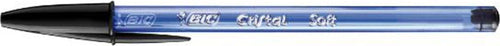 Bic-Penna-a-Sfera-Nera-Cristal-Soft-50-pezzi