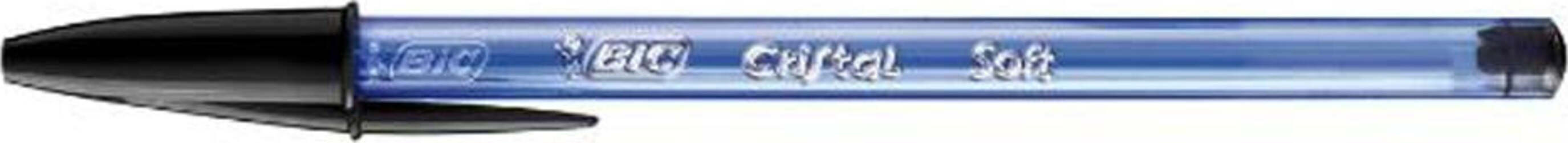Bic-Penna-a-Sfera-Nera-Cristal-Soft-50-pezzi