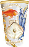 Bicchiere Da Tavola Con Conchiglie E Coralli Stile Marino Tazza Drink 8x13 Cm Casa e cucina/Stoviglie/Bicchieri e cristalli/Calici da acqua Trade Shop italia - Napoli, Commerciovirtuoso.it