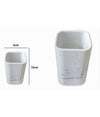 Bicchiere Porta Spazzolini Accessori Bianco Macchiato Moderno Arredo Bagno 59883