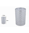 Bicchiere Porta Spazzolini Accessorio Bagno Argento Stile Barocco Arredo 59107