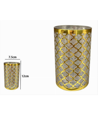 Bicchiere Porta Spazzolini Accessorio Bagno Oro Stile Barocco Arredo Bagni 59104