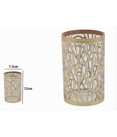 Bicchiere Porta Spazzolini Accessorio Bagno Oro Stile Contemporaneo Arredo 59098