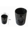 Bicchiere Porta Spazzolini Accessorio Nero Macchiato Moderno Arredo Da Bagno 59927