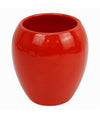 Bicchiere Porta Spazzolini Ceramica Rosso Moderno Accessorio Arredo Bagno 79261