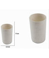 Bicchiere Porta Spazzolini Colore Bianco Lavorato Accessorio Arredo Bagno 10436